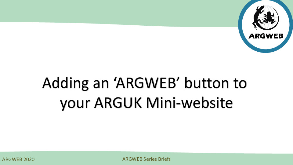 ARGWEB Button On An ARGUK Mini Website